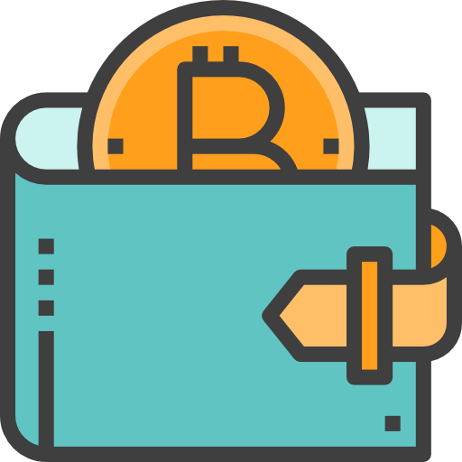 Illustratie van een Bitcoin munt die uit een grote portemonnee steekt